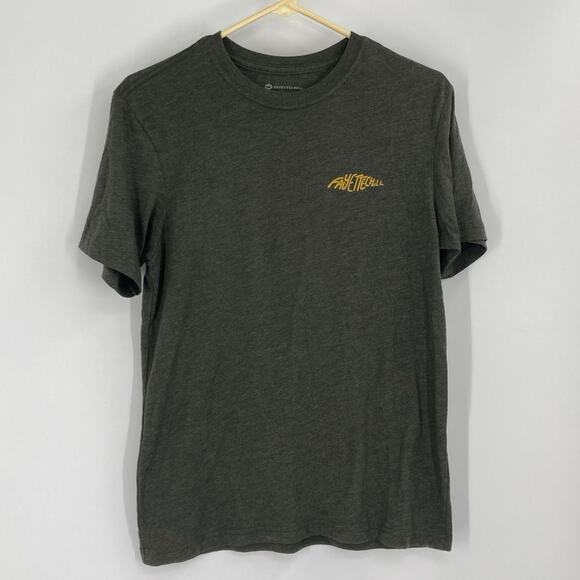 Fayettechill Organic Cotton Moss Green Graphic Hiking Casual Tee Size Small - Picture 2 of 8